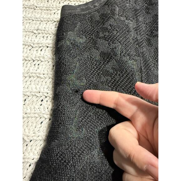 Karl Lagerfeld Paris Tweed Shift Dress Bow Lace Wool Sz 10 Lined Black MSRP $149 - Picture 9 of 15